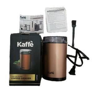 Kaffe Coffee Grinder KF2030 Copper Color Cleaning Brush Box And Manual Included